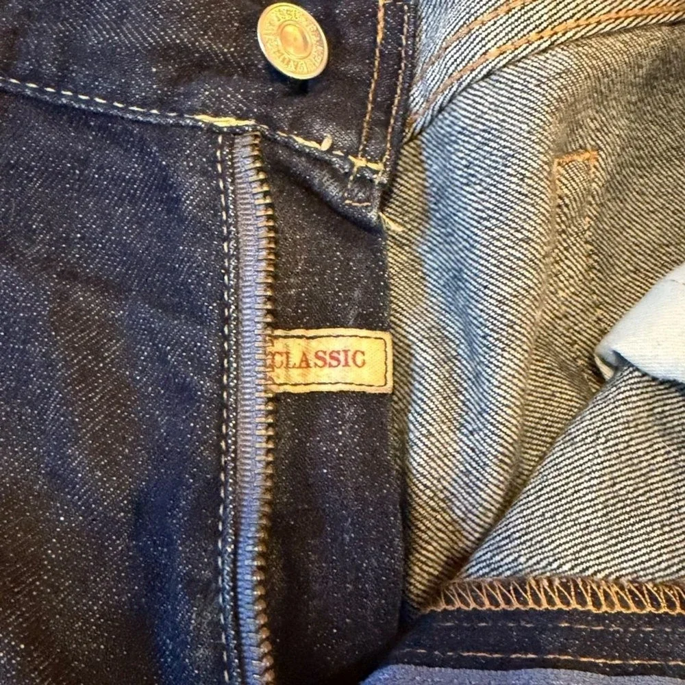Polo Ralph Lauren Authentic Selvage Dungarees Straight Leg Mens 34x31 Dark Wash‎